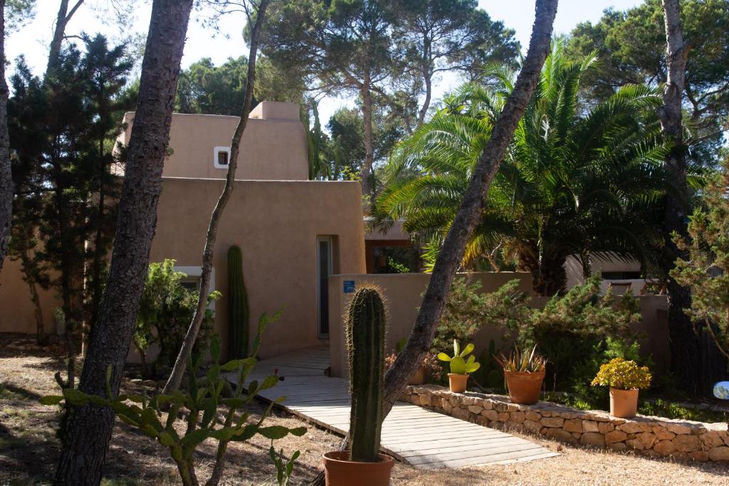 卡拉索纳Casa Muro Luxury Villa的前面有树木和植物的房子