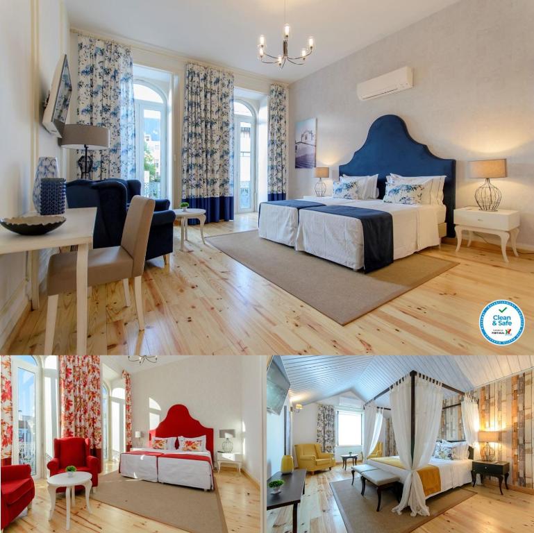 波尔蒂芒Villa Rio Guest House Suites的卧室和客厅的两张照片