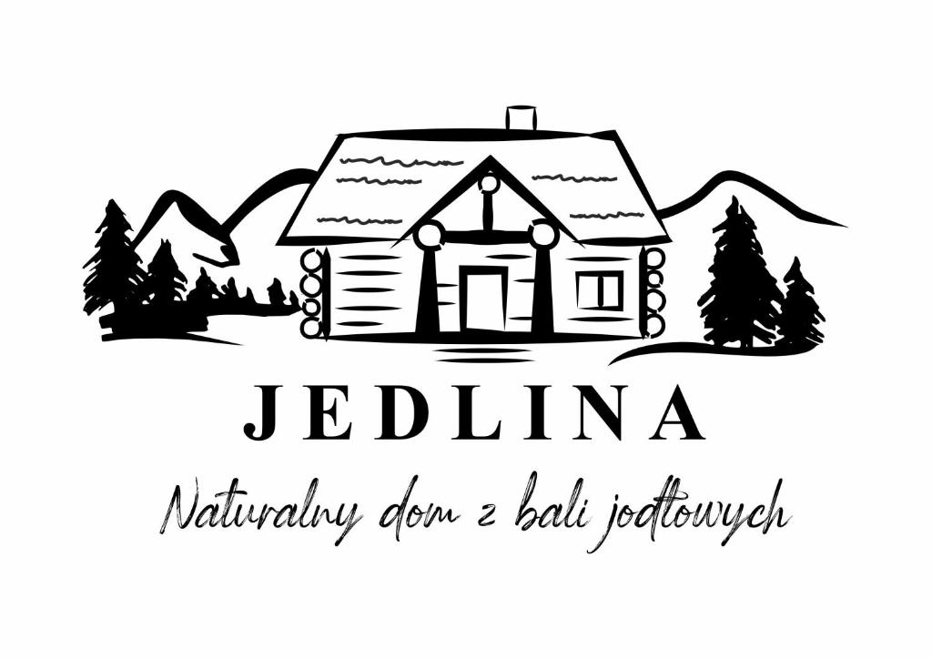 齐斯纳Jedlina - naturalny dom z bali jodłowych的山中木屋的标志