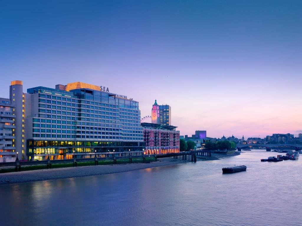 伦敦Sea Containers London的享有河流、建筑和城市的景色