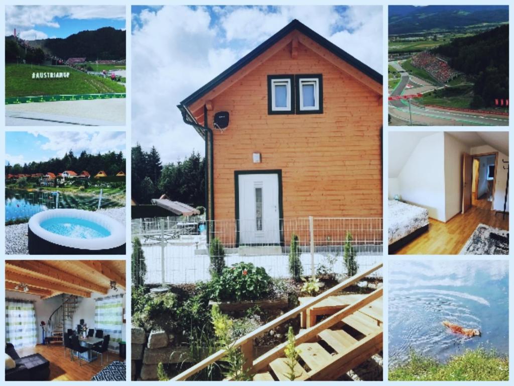 施皮尔贝格Ferienhaus Ranzer的照片与房子和游泳池相拼合