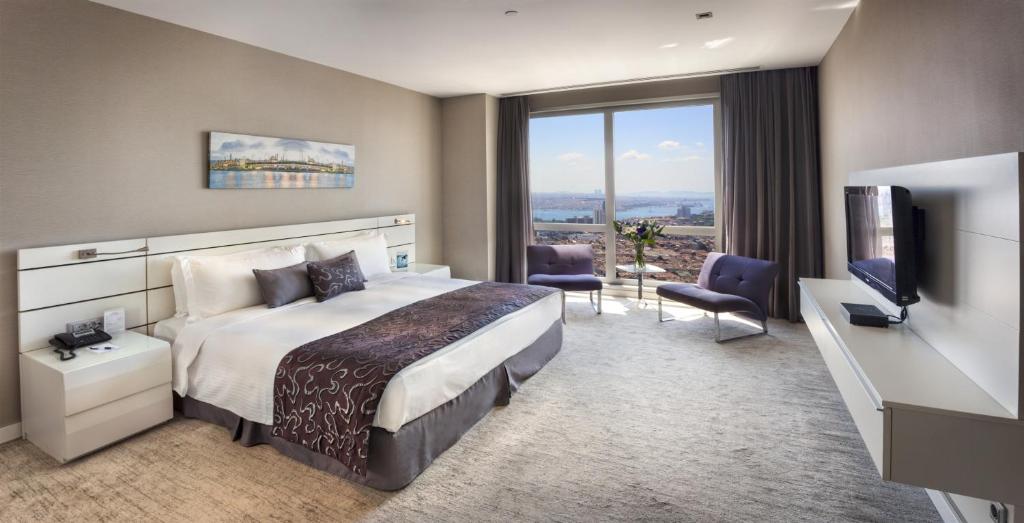 伊斯坦布尔辉盛坊国际公寓客房内的一张或多张床位