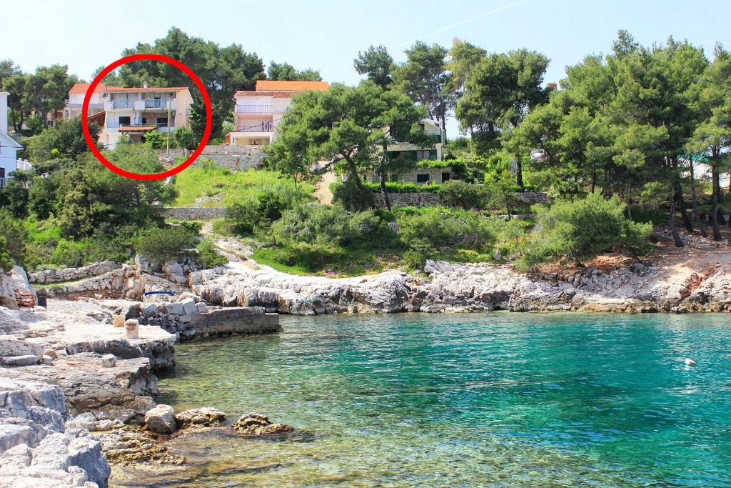 弗班吉Apartments by the sea Basina, Hvar - 11817的河中的房子