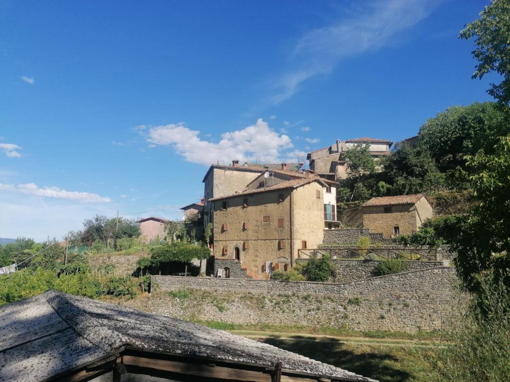 SillicoLa casa del pozzo的一座城堡山丘上的村庄