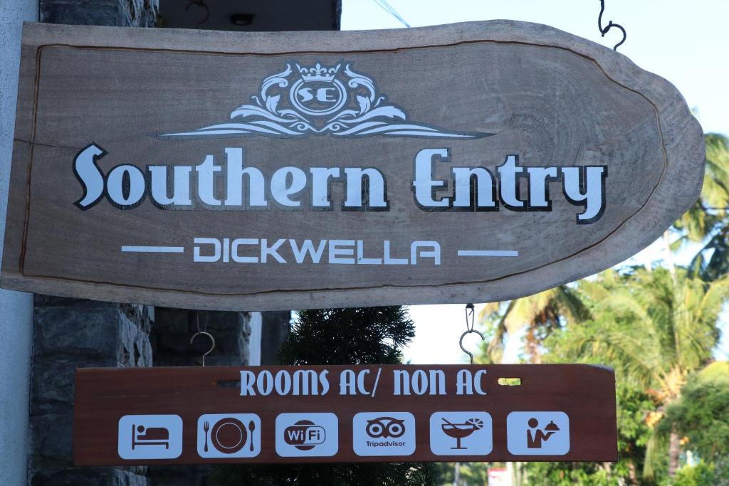 迪克韦勒Southern Entry Dickwella的动物园南入口的标志