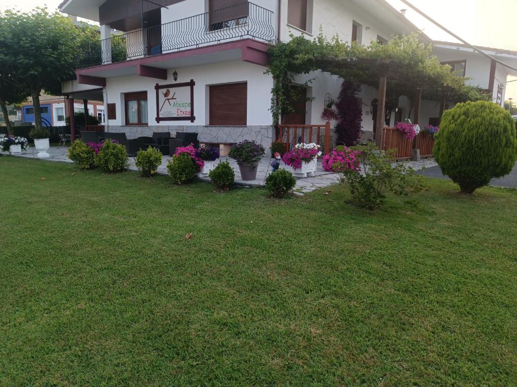 LaukizAtxispe Etxea Casa Rural的院子里有一堆植物的房子