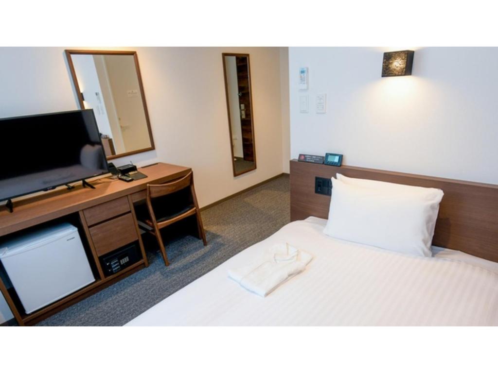 福冈ＹＯＵ ＳＴＹＬＥ ＨＯＴＥＬ ＨＡＫＡＴＡ - Vacation STAY 16012v的配有一张床和一台平面电视的酒店客房