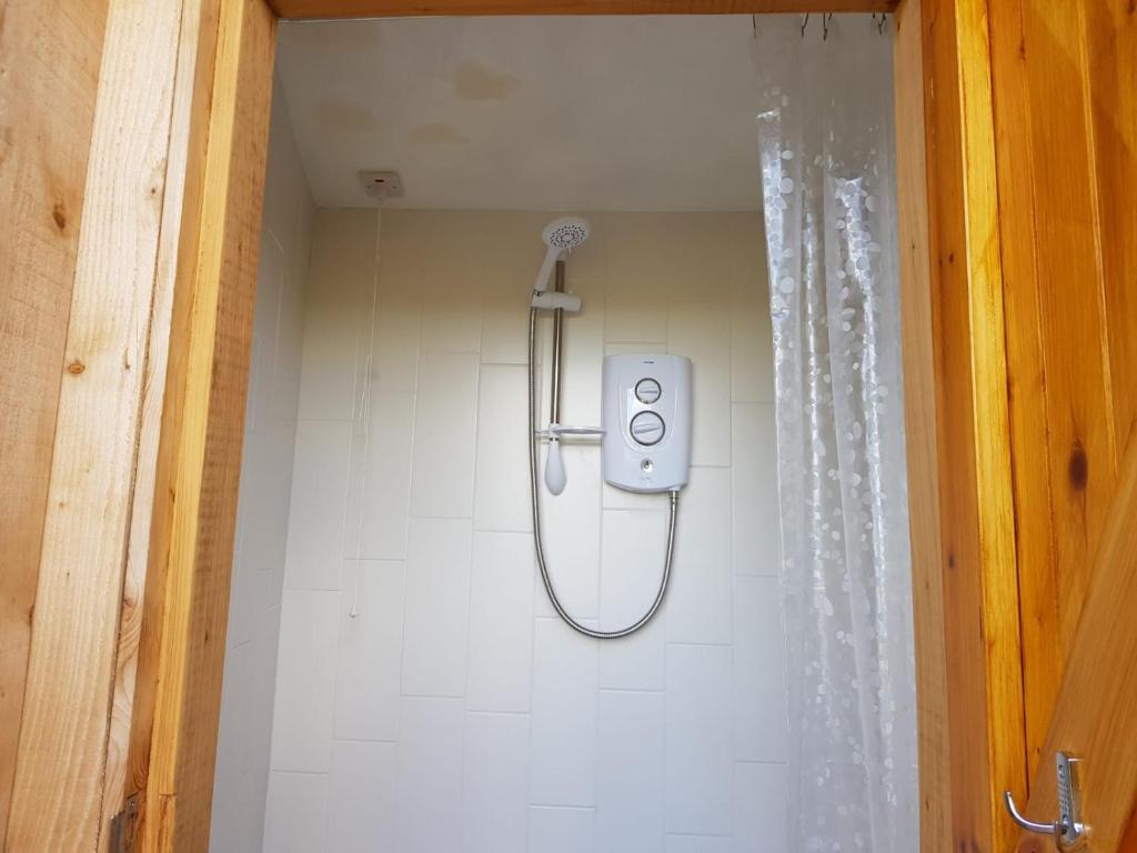克雷文阿姆斯Eco Accommodation Cornflower的带淋浴的浴室