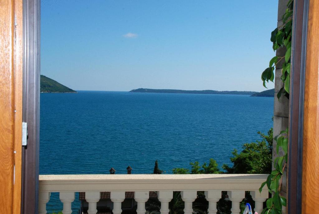 赫尔采格诺维博科斯卡诺克加尔尼酒店的从窗户可欣赏到海景