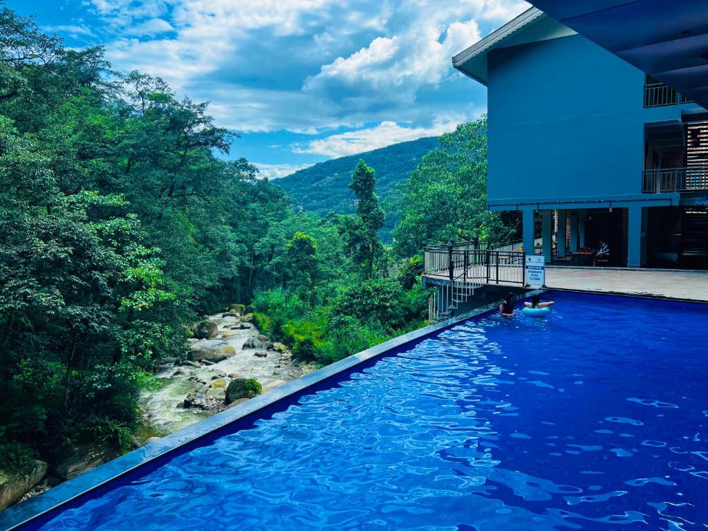 BhurtukAvianna Gangtok Resort & Spa的河中的一个游泳池