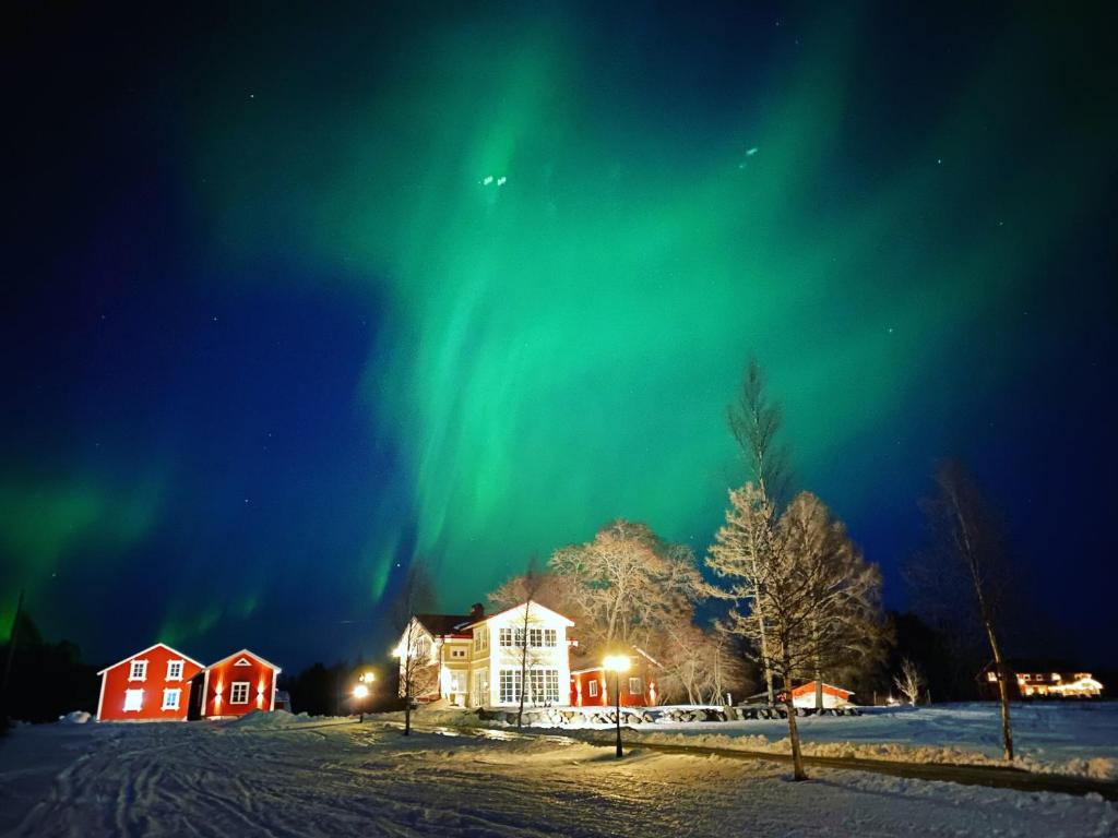 SöråkerVilla Gasabäck的天空中极光舞的图像