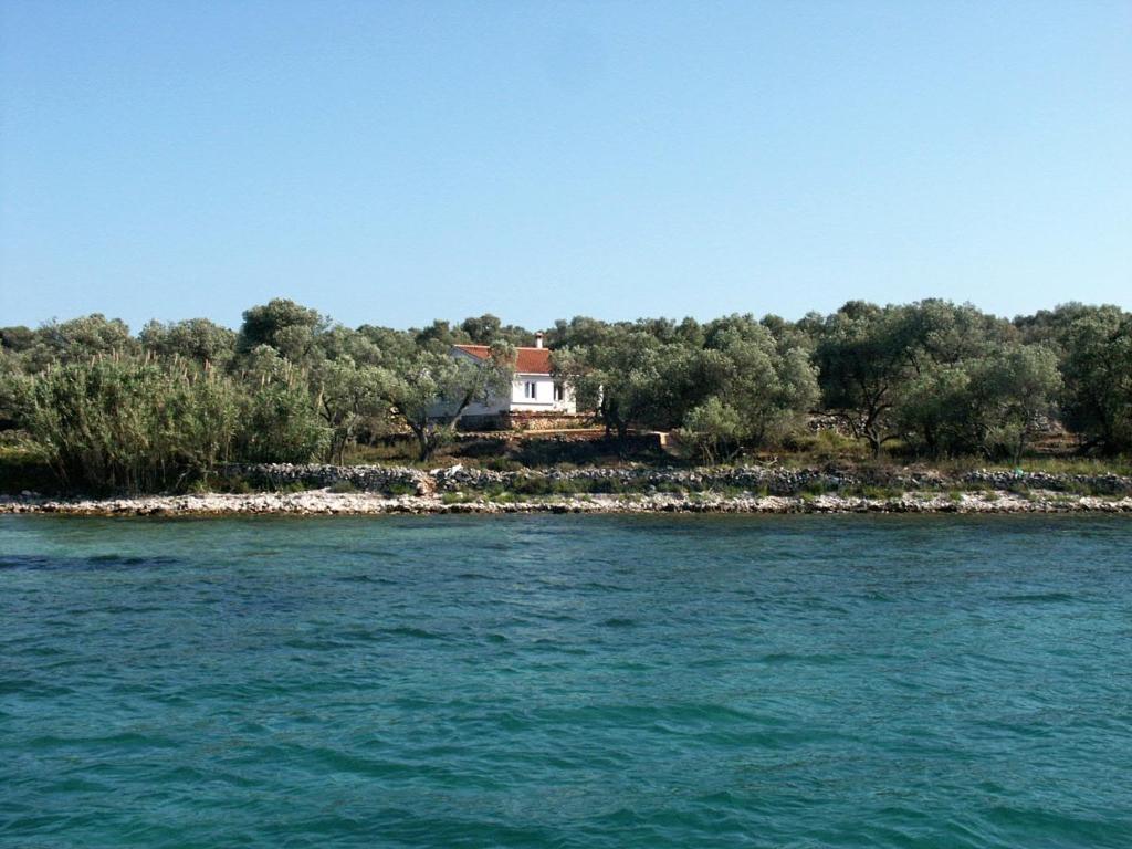 兹曼Secluded fisherman's cottage Krknata, Dugi otok - 397的水中小岛上的房子