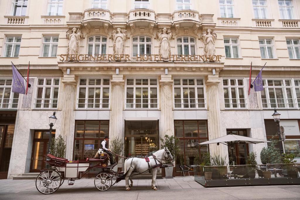 维也纳施泰根博阁庄园酒店的楼前马车