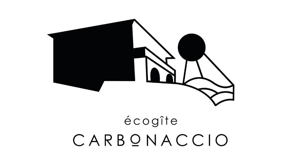 ChiatraEco lodge Carbonaccio的黑白的标志和气球