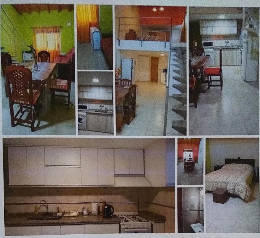 马拉圭Aire Montañas的厨房和房间照片的拼合