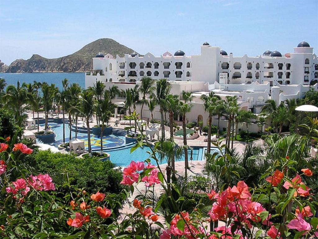 卡波圣卢卡斯Suites at PB Rose' Resort and Spa Cabo San Lucas的享有花园的景致。