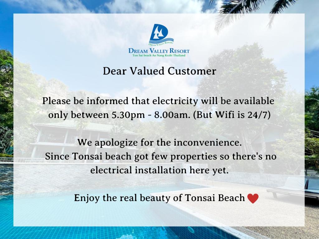 通塞海滩Dream Valley Resort, Tonsai Beach的旅游海滩真正美丽活动传单