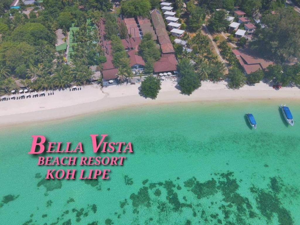 丽贝岛利普岛贝拉维斯塔海滩度假酒店的 ⁇ 海滩度假胜地的海滩空中景致