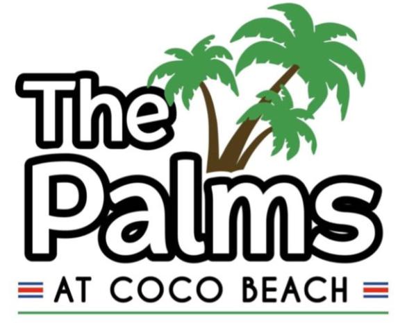 科克The Palms At Coco Beach的可可海滩棕榈树标志