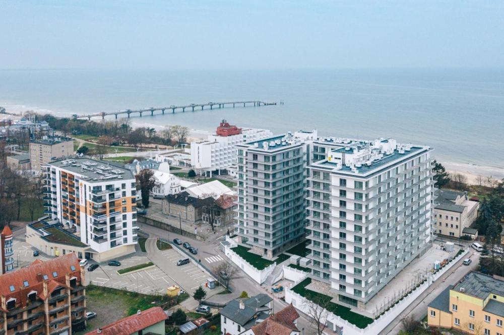 米兹多洛杰Balticus Apartamenty Standard Promenada Gwiazd 14的城市的空中海景