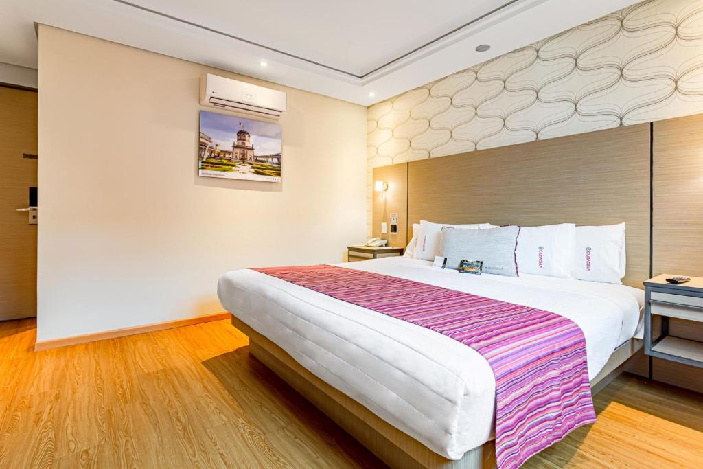 墨西哥城Kali Ciudadela Mexico City的一间卧室,卧室内配有一张大床