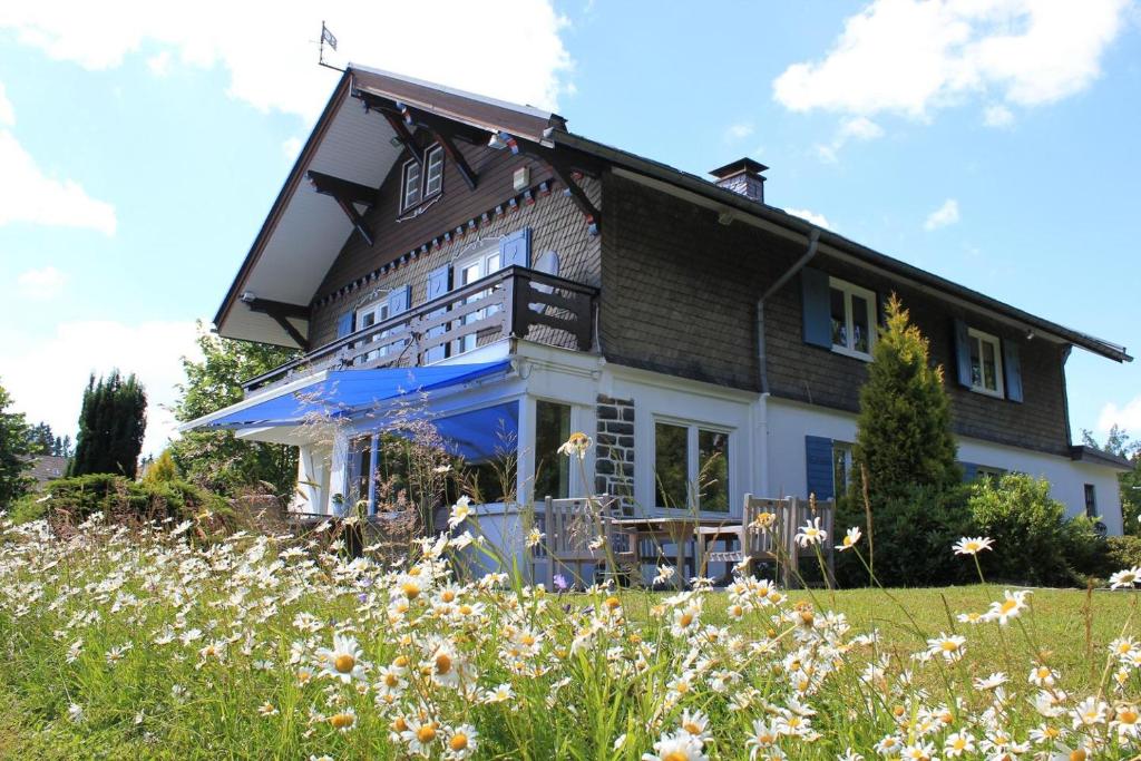 温特贝格Ferienhaus Margret的一座花田小山上的房子