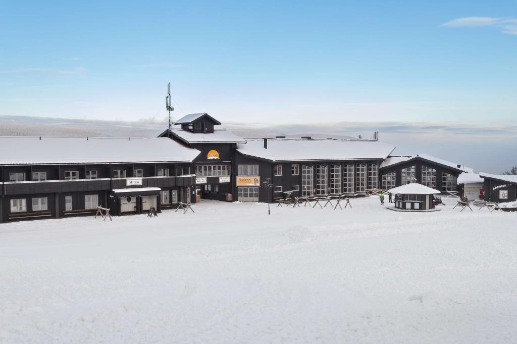 冬天的Stoten Ski Hotel