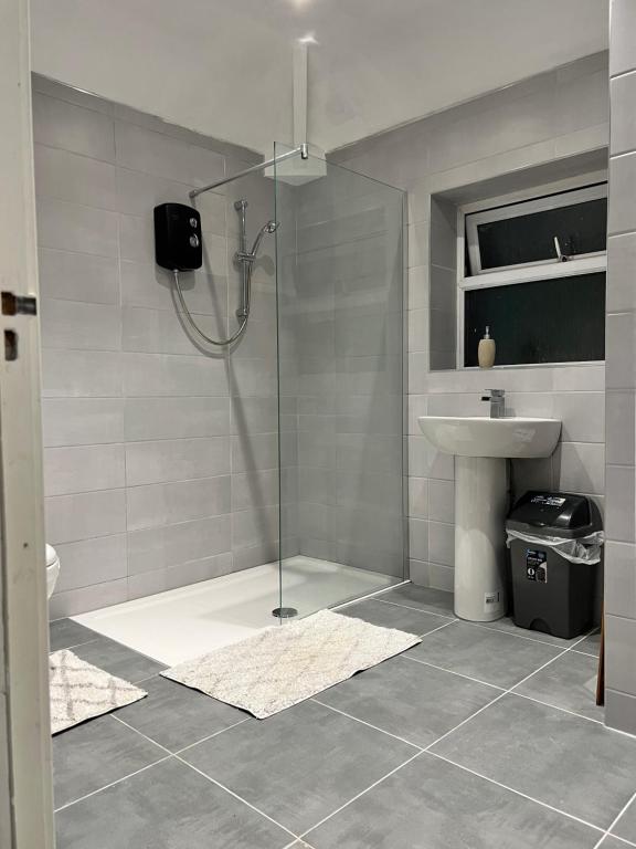 圣海伦斯semi-detach的带淋浴和盥洗盆的浴室