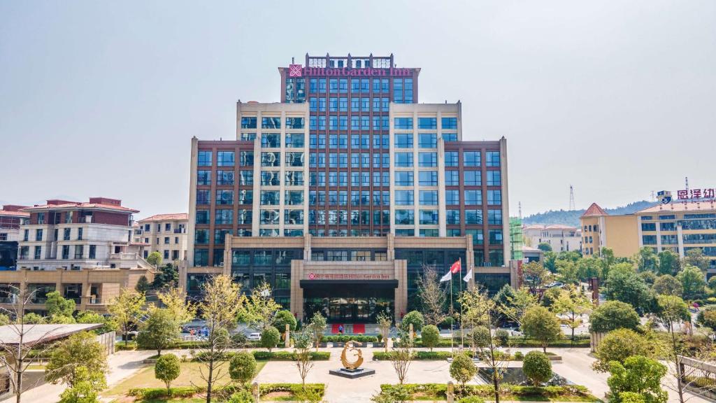 郴州郴州北湖希尔顿花园酒店的城市中一群高大的建筑