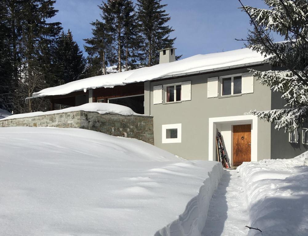 伦策海德Adele (704 De)的前面有一堆积雪的房子