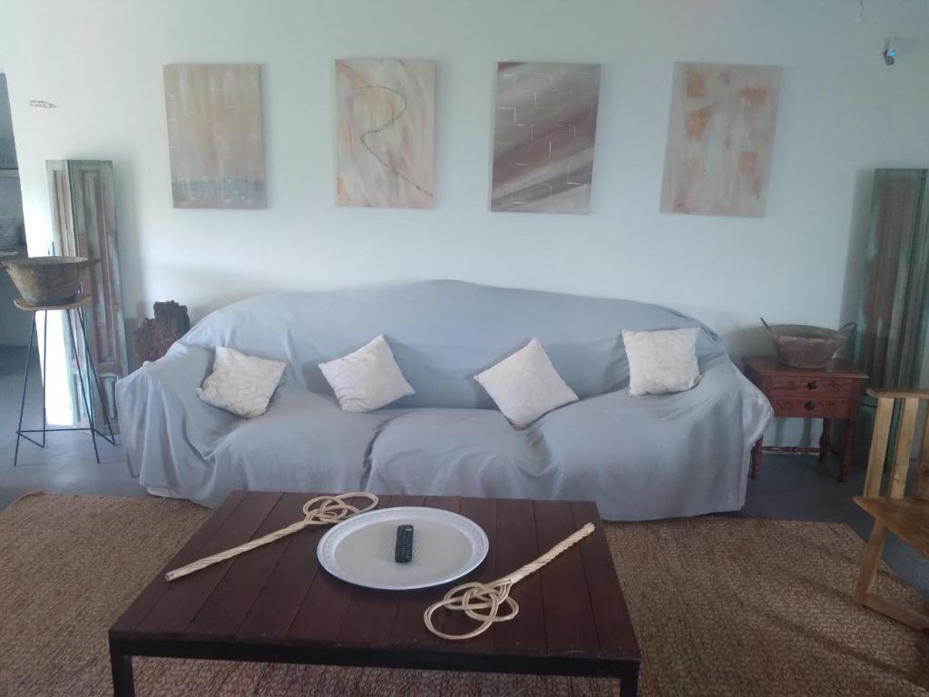 吉亚迪诺镇Sierras de Paz的客厅配有沙发和桌子