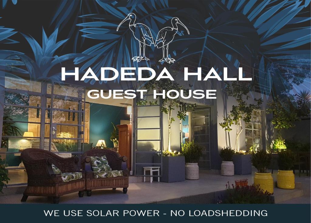 约翰内斯堡Hadeda Hall的读过哈达大厅的标志