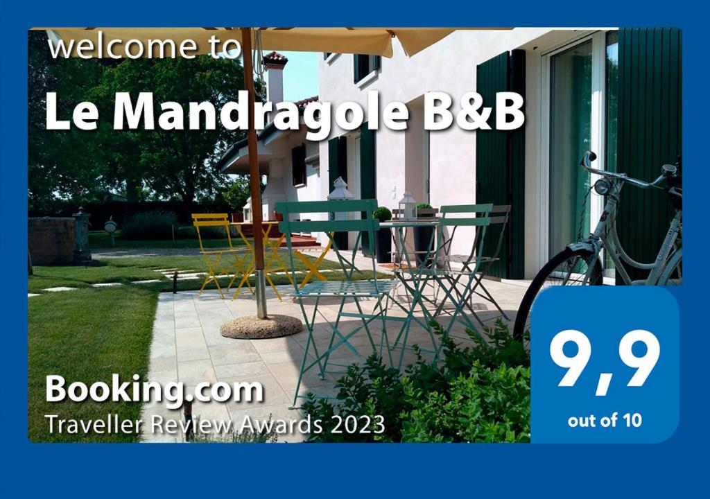 龙卡德Le Mandragole B&B的表示欢迎使用马纳巴斯的标志