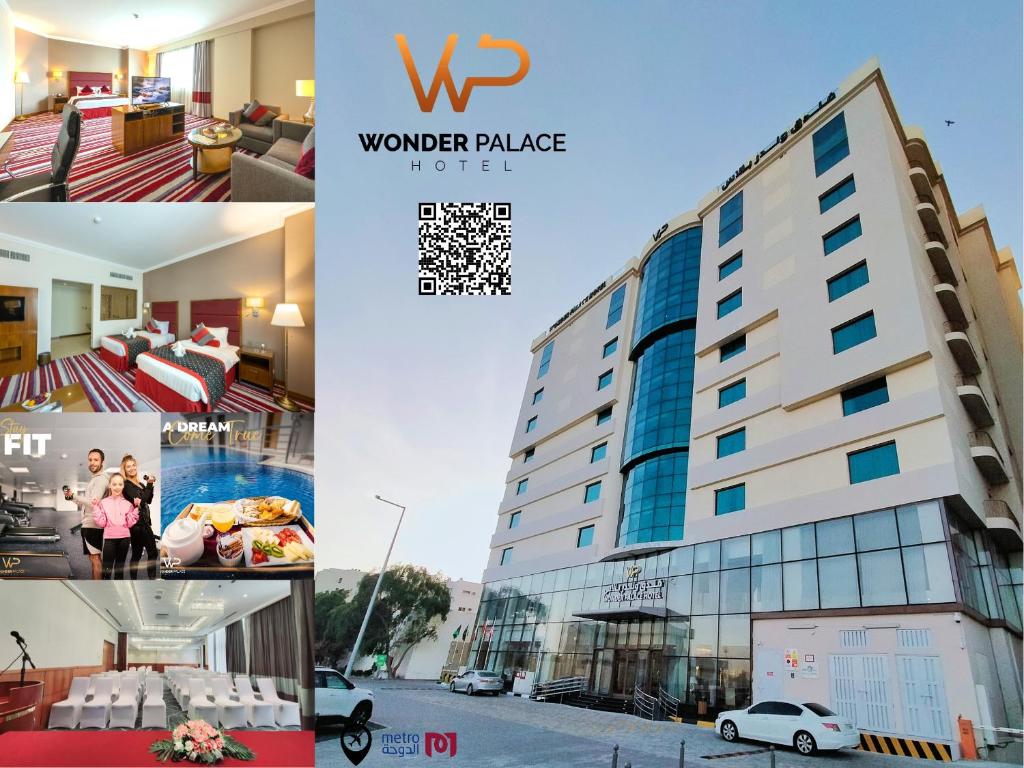 多哈Wonder Palace Hotel Qatar的酒店图片的拼贴