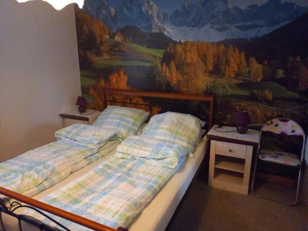 Ferienwohnung Arzberg 2客房内的一张或多张床位