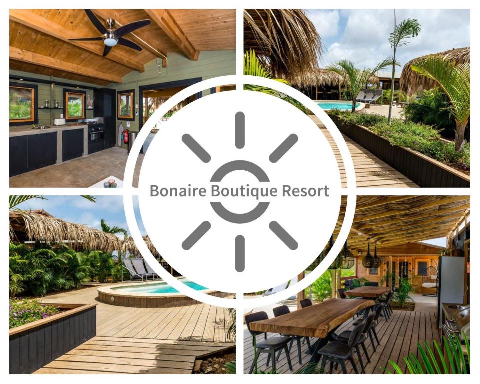 克拉伦代克Bonaire Boutique Resort的照片与房子和游泳池相拼合