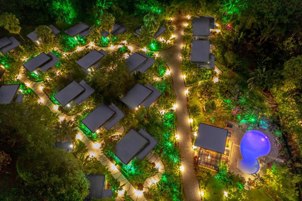 福尔图纳Noah's Forest Hotel by Tifakara的花园顶部灯景