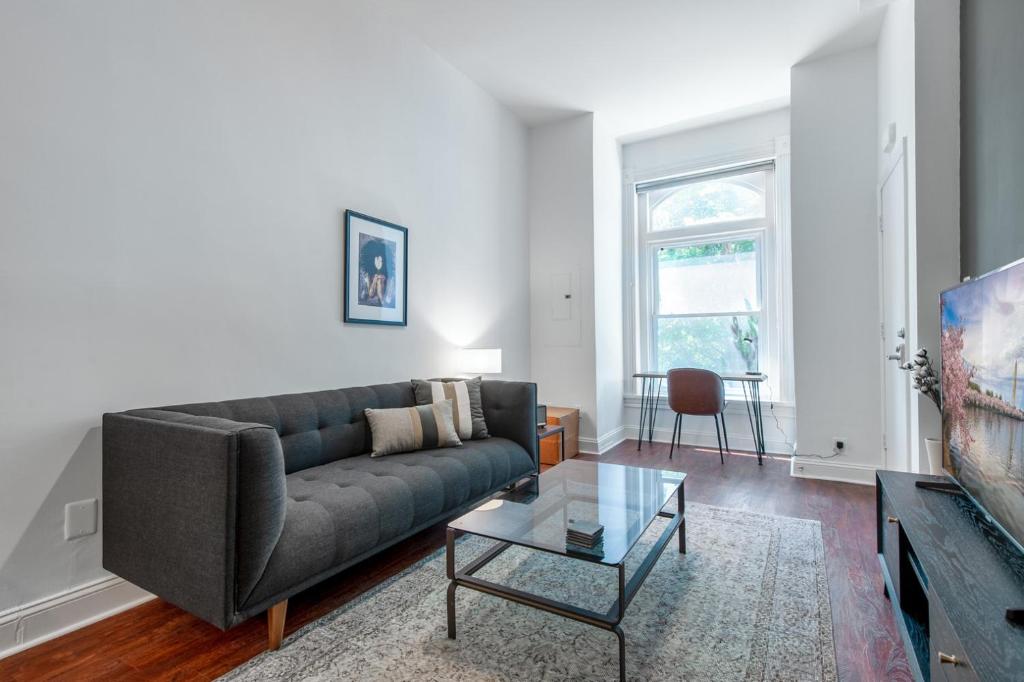 Dupont Circle 1BR w WD nr metro Johns Hopkins WDC-60的休息区