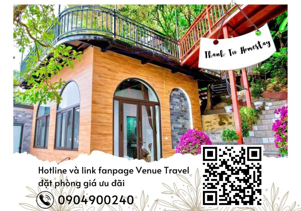 荣福克Thanh Tu Homestay - Venuestay的带阳台的房子广告