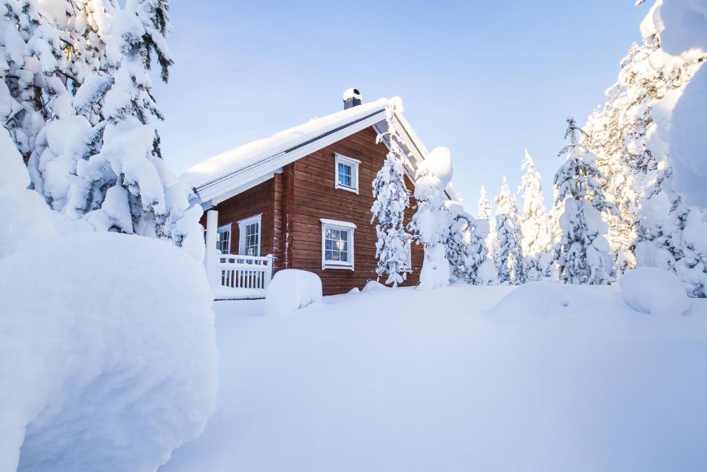 冬天的Ounasvaaran Lakituvat Chalets