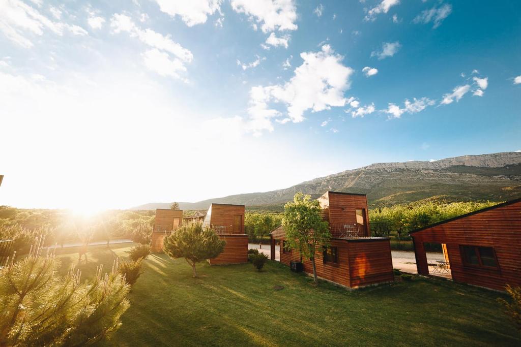 阿赫尔Vall d'Àger Resort & Camping的享有山居背景的景色