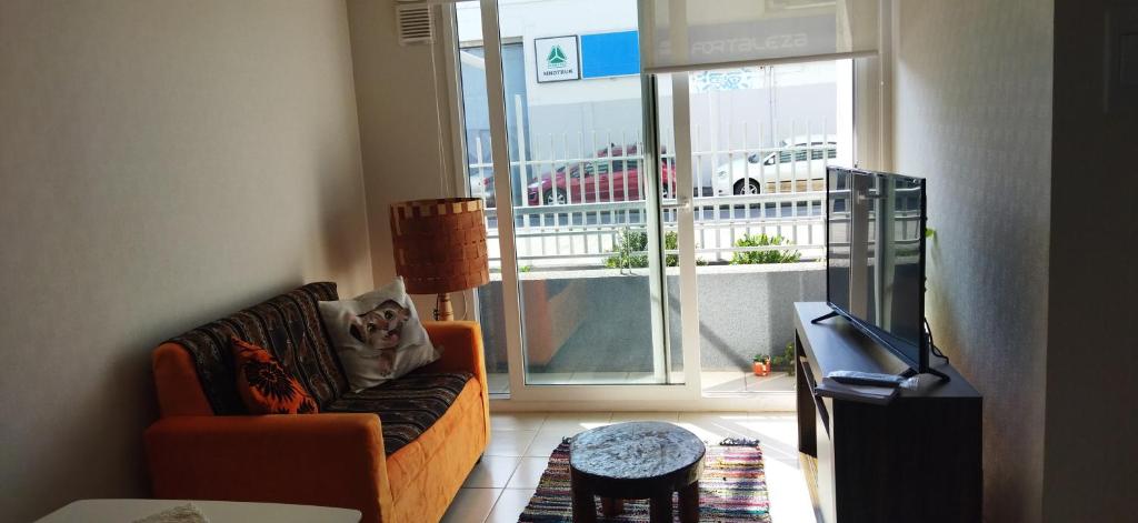 特木科Acogedor departamento en Temuco的带沙发和窗户的客厅