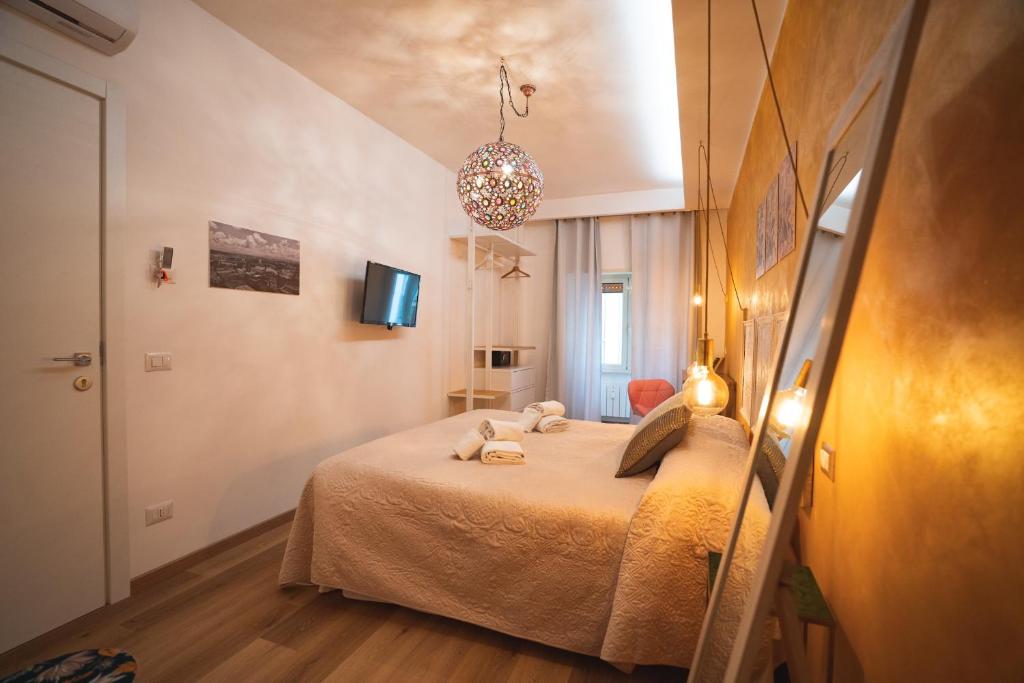 罗马维拉扎诺37号旅馆的卧室配有一张床