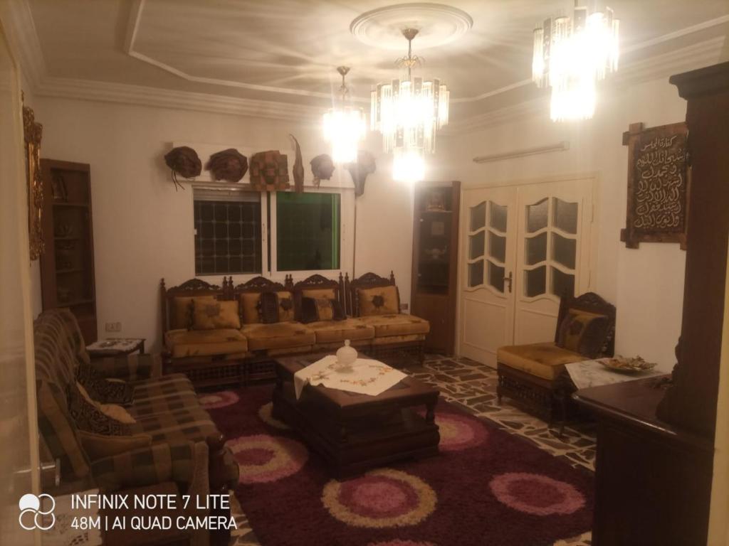 伊尔比德Decapolis的客厅配有沙发和桌子