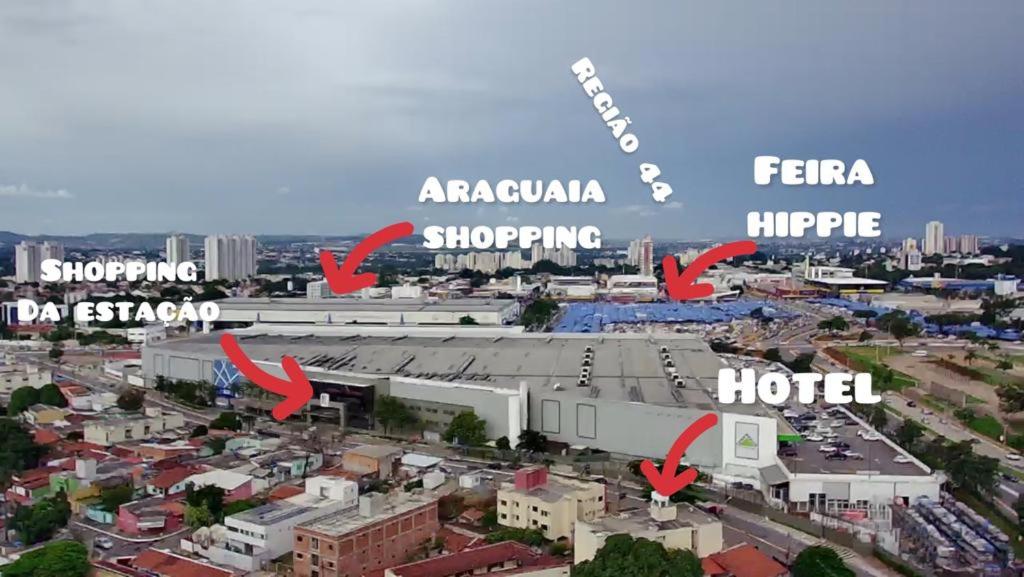 戈亚尼亚Hotel Mendes Azevedo - próximo ao Araguaia Shooping, Rodoviária e a REGIÃO 44 - By Up Hotel的红箭城市地图