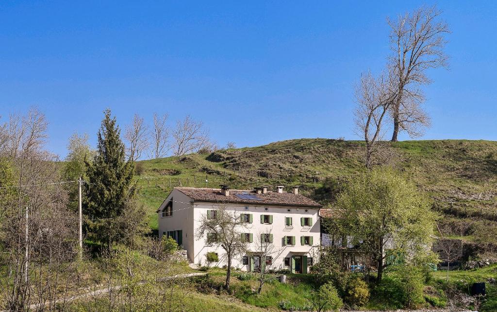 Selva di PrognoIl Sanco的山边的房子