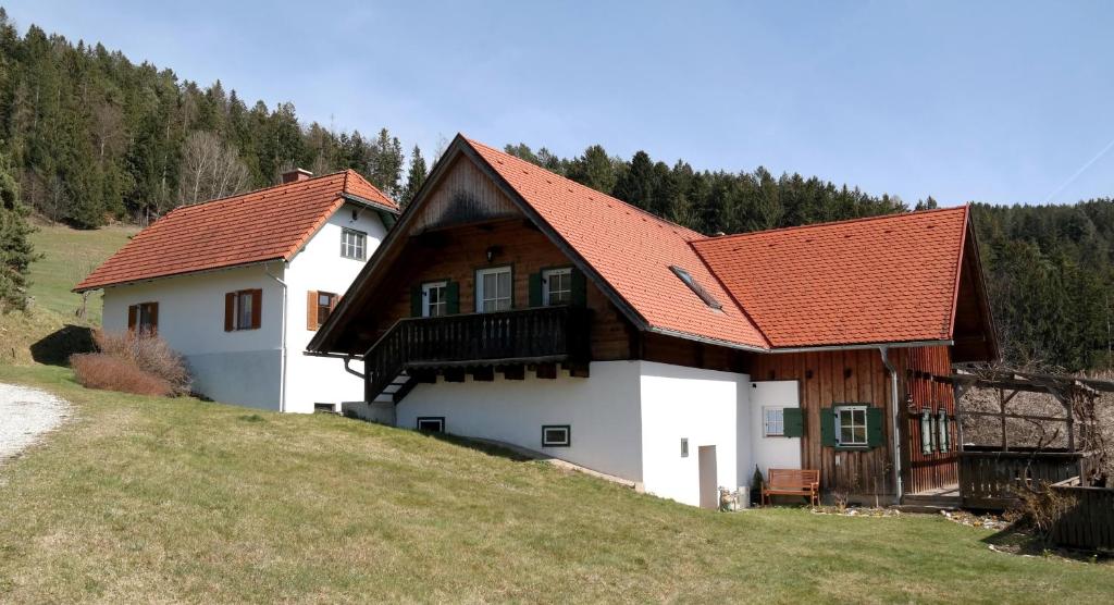 BirkfeldFerienwohnungen Raczkowski的山边的房子