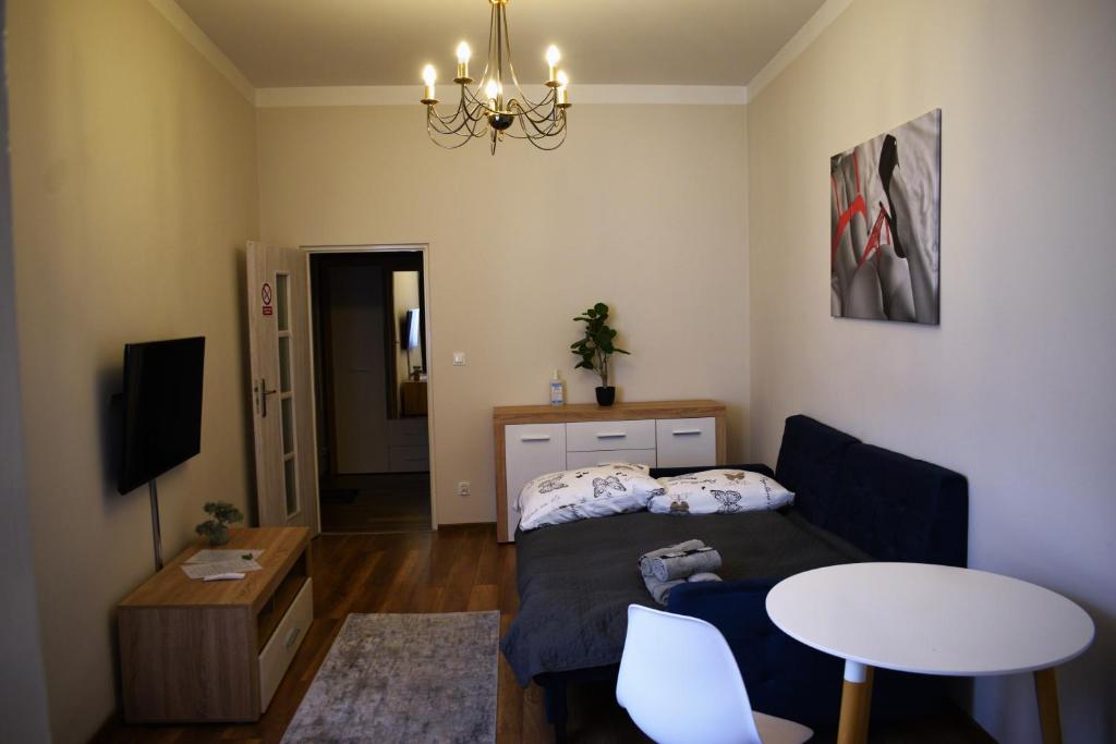 普热梅希尔Apartamenty Rynek K的客厅配有沙发和桌子