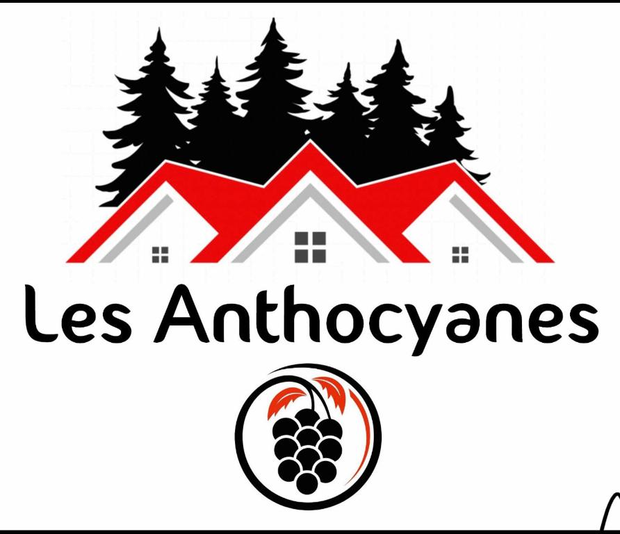 ChampagnyLES ANTHOCYANES的松树房屋的标志