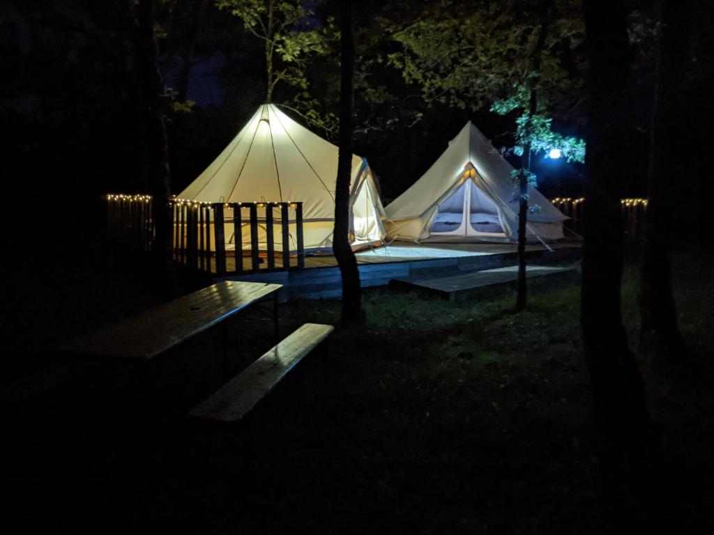 Saint-ProjetHorizon Mohair的几个晚上在树林里的帐篷